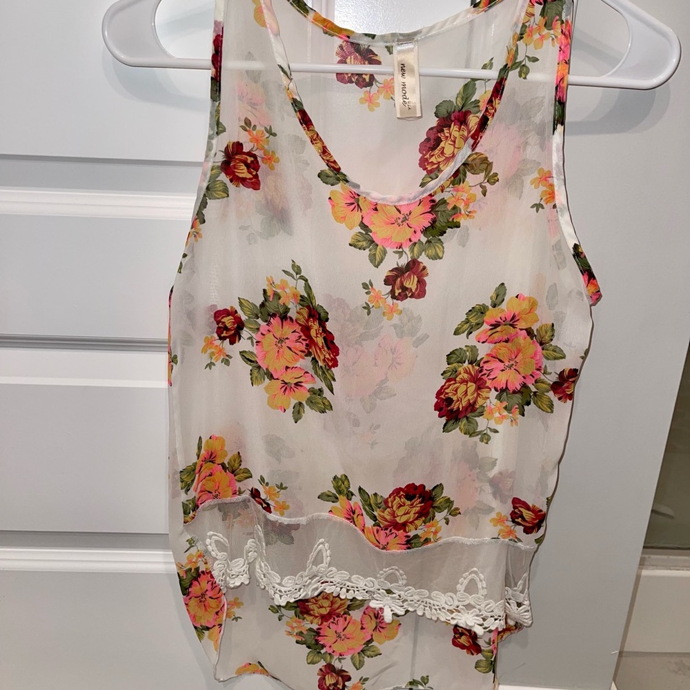 Flower print blouse